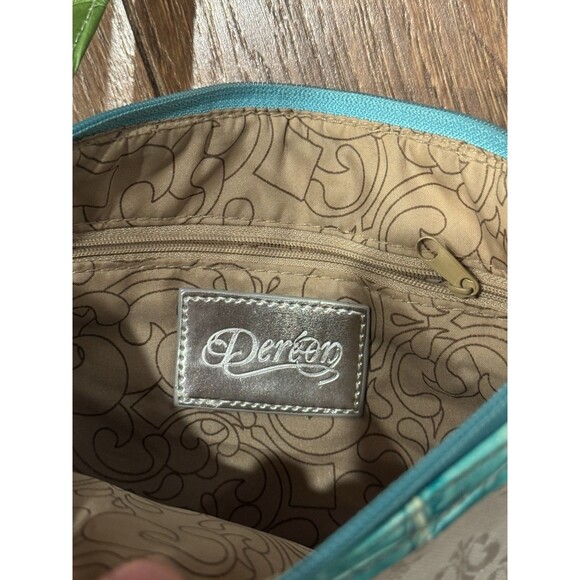 Vintage Women's Dereon Handbag Fleur-de-lis Pattern White Shoulder Purse Y2K - Picture 8 of 8